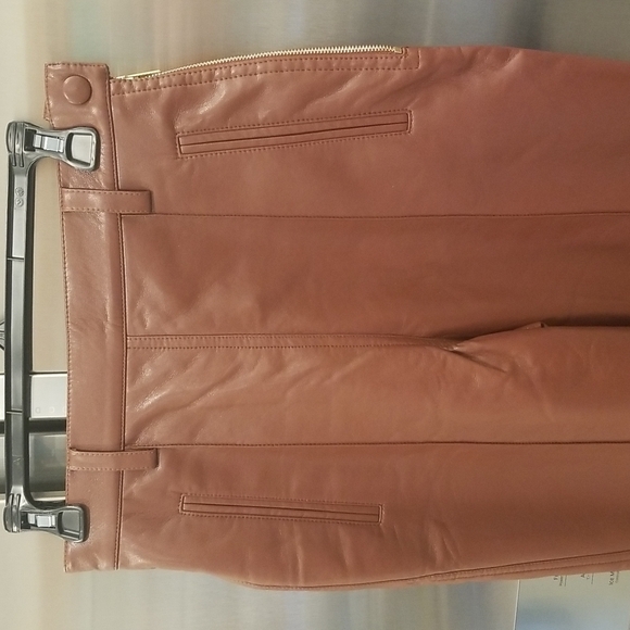 💕NANUSHKA💕 Regenerated Leather Pants - Mahogany Brown Medium M NWT - Picture 13 of 16